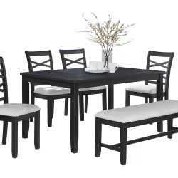Brand New Grey 6pc Dining Table Set 