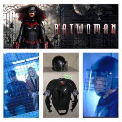 TV PROPS/WARDROBE - BATWOMAN (TV) Screen Worn ARKHAM Riot Armor w/ Helmet