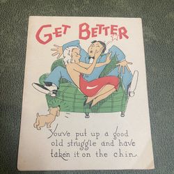vintage novelty “get better” greeting card