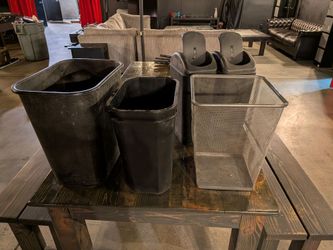 Various trash cans