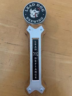 Lead Dog Brewing Craft Beer Tap Handle