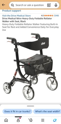 Drive Medical Nitro Heavy-Duty Rollator Walker