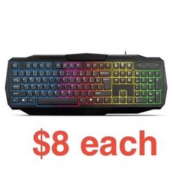 RGB Wired Gaming 100% Keyboard USB for Windows Mac PC Rainbow Lifeworks Samurai