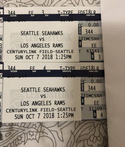 Seattle Seahawks vs Los Angeles Rams Need Gone asap. Throw best offer