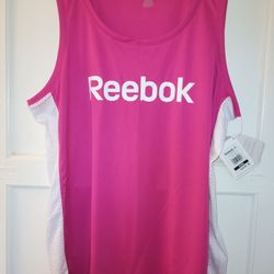 Reebok Women's Courtside Basketball Performance Tank. Athletic Top. Muscle Shirt. Pink. Fuchsia. Plus Size