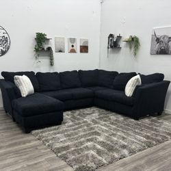 Navy Sectional Couch - Free Delivery 