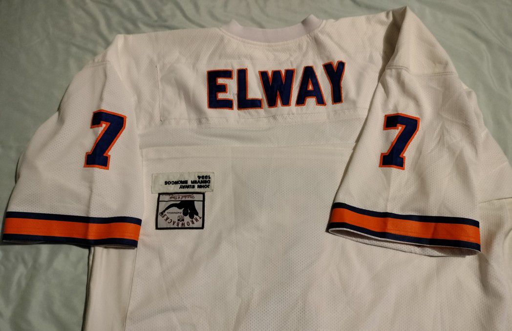white elway jersey