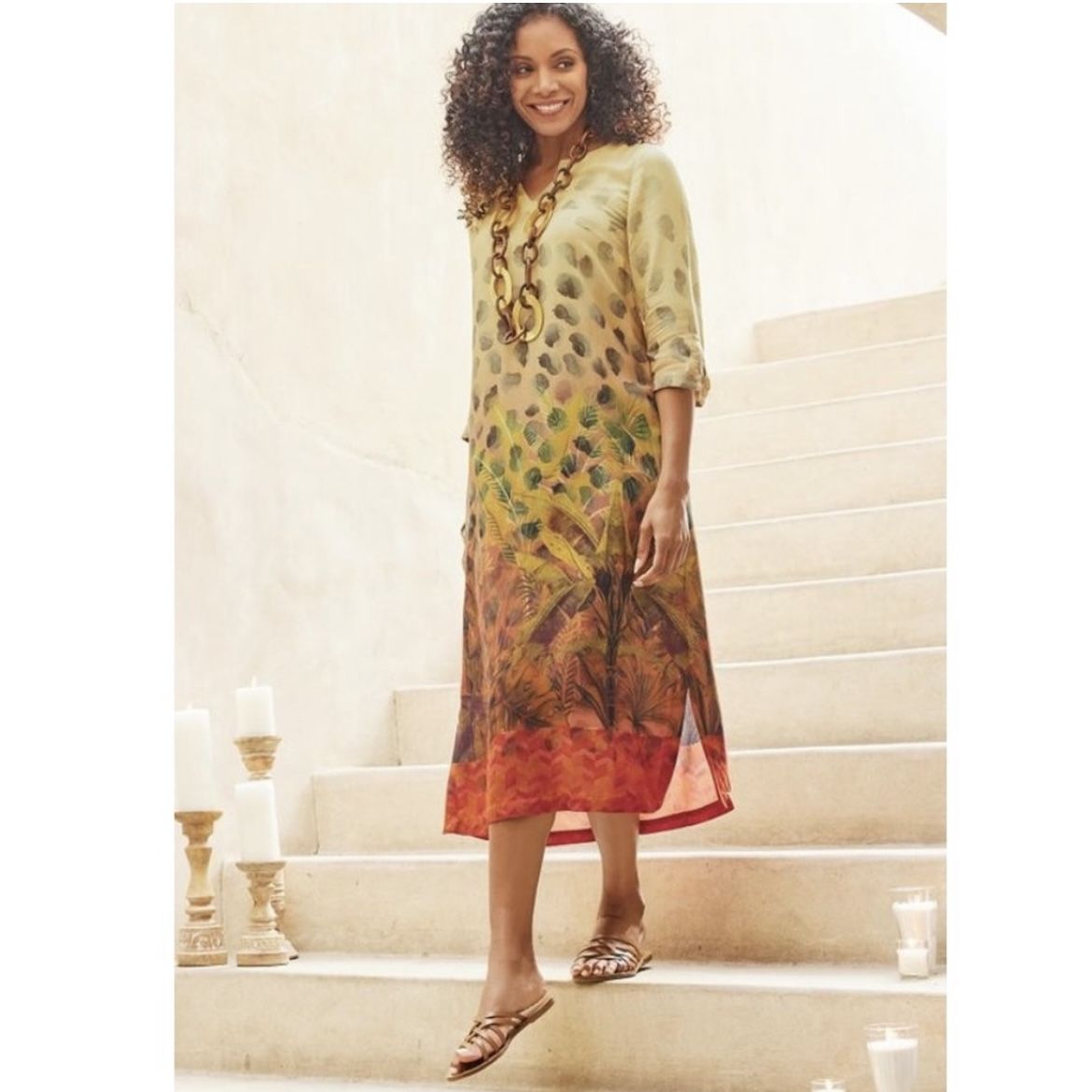 tiffany wrap midi dress Mara Hoffman Tiffany Wrap Dress / Rust / Small