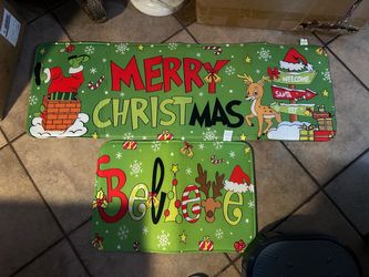Christmas Grinch Rug Set of 2