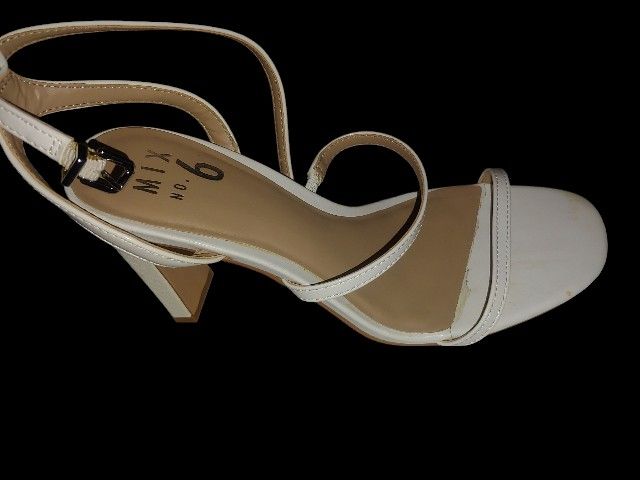 Strapy Size 6 White Woman's Heels