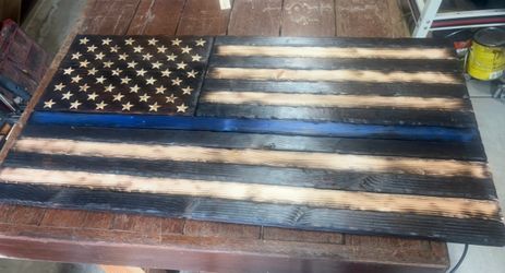 Distressed hand made flags