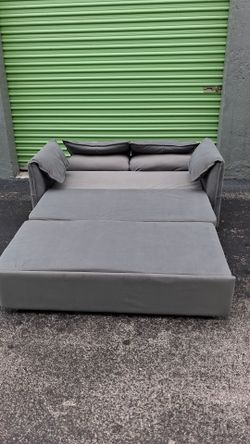 Gray convertible loveseat sleeper sofa