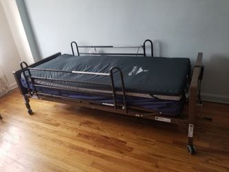 Hospital Adjustable Semi Electric Bed+ Includes 8" Innerspring  Mattress 