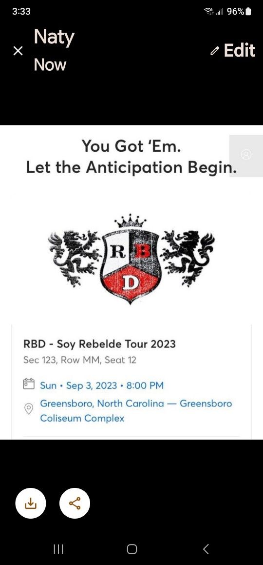 RBD Ticket