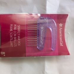 American Girl SPARKLY HAIR PICK COMB Purple Wire Dolls Hair Brush Accessory NWT