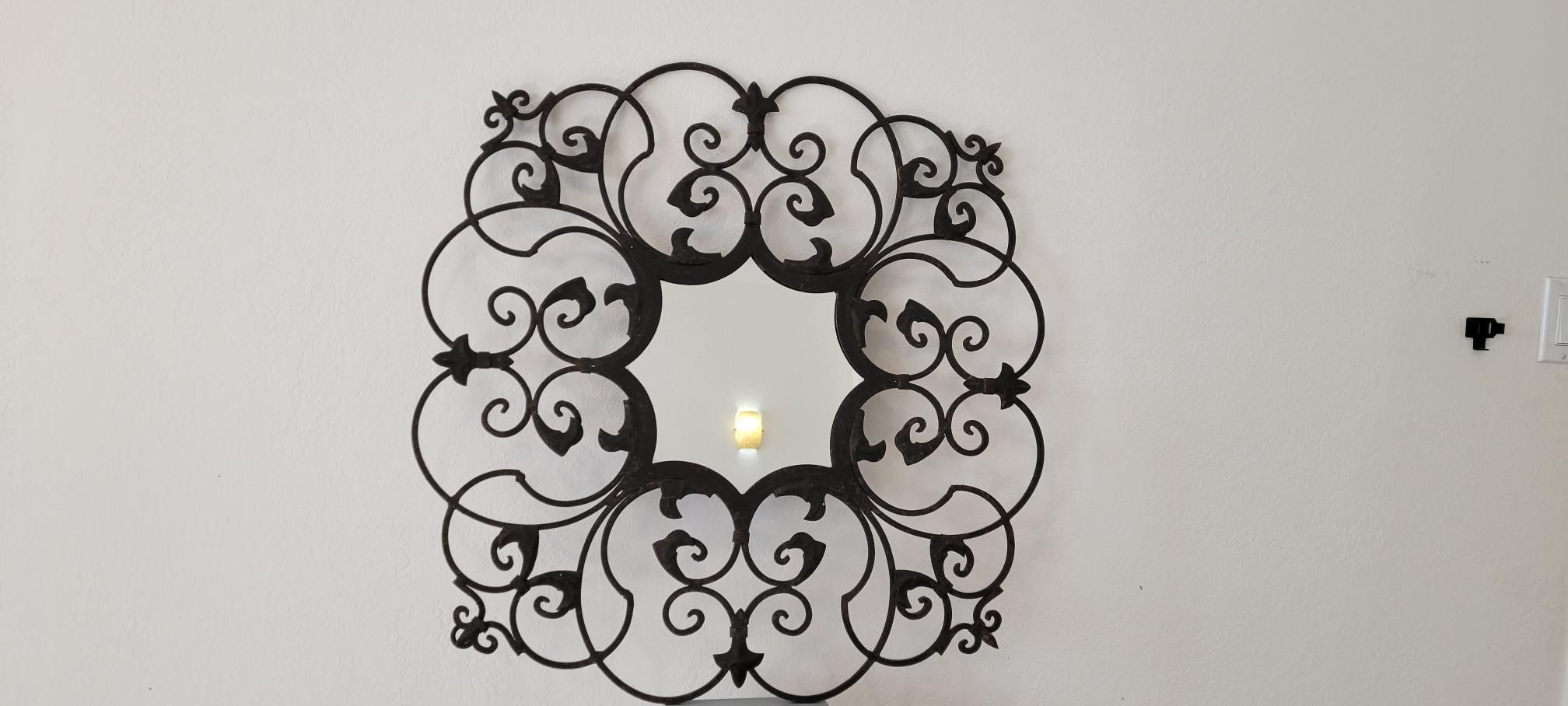 Rusted Cast Iron Mirror