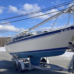 O’DAY SAILBOAT W/ TRAILER & MOTORIZED DINGHY