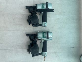 2 Hitachi NV45AB2 Coil Roofing Nail Guns