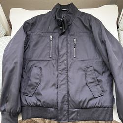 Calvin Klein Black Bomber Pilot Jacket In Great Condition Only $15!!!