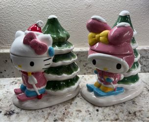 Hello Kitty Christmas Skiing Cookie Jars