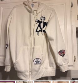 NEW Disney Ivory Nightmare Before Christmas Sweater With Embroidered Design, Women’s Medium