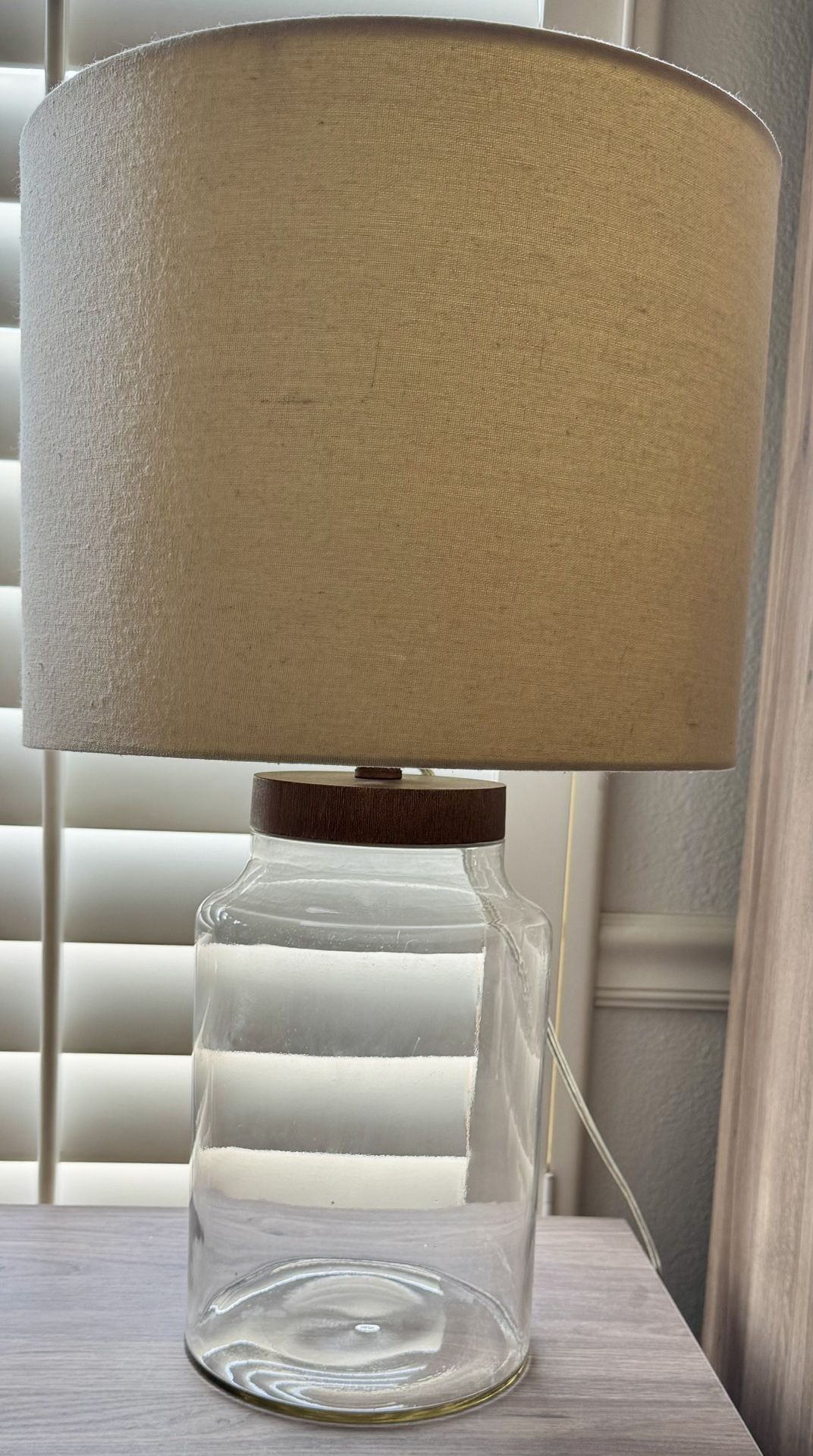 table lamp - w/ fillable glass base