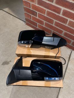 09-18 dodge ram side mirrors in gloss black