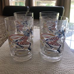 Set Of 4 Collectible Glasses- Walt Disney 25 Year Celebration 🎊 