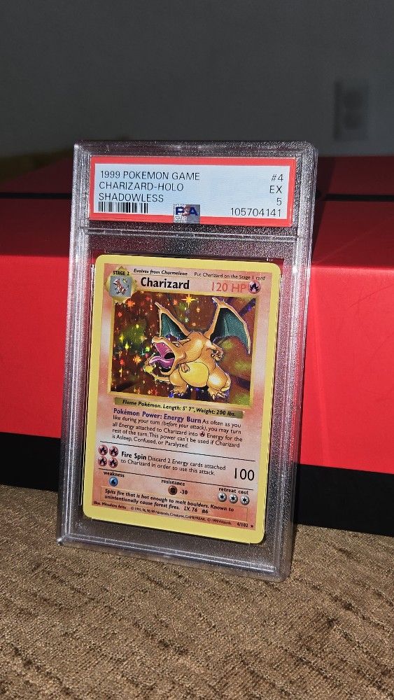 Charizard Shadowless Holo #4 PSA 5 Toys Charizard Shadowless Holo #4 PSA 5 Toys