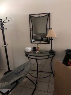 Entry table w/ matching mirror