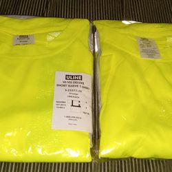 2-brand New Factory Sealed Uline Size 3xl  Osha Approved Newest Design Reflective Saftey Shirt Deal