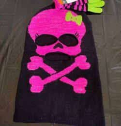 Brand new 🎃 Halloween 👻 Girls skull ski mask with gloves