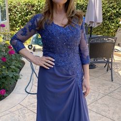 5 Different Long Evening Gowns. Comes In Dark Blue, Silver, Dark Burgundy, Steel Gray, Mauve, Charcoal.