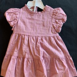 Baby Girl Pink & Gold Spring/Easter Dress