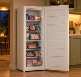 White Upright Stand-Up Freezer or Fridge