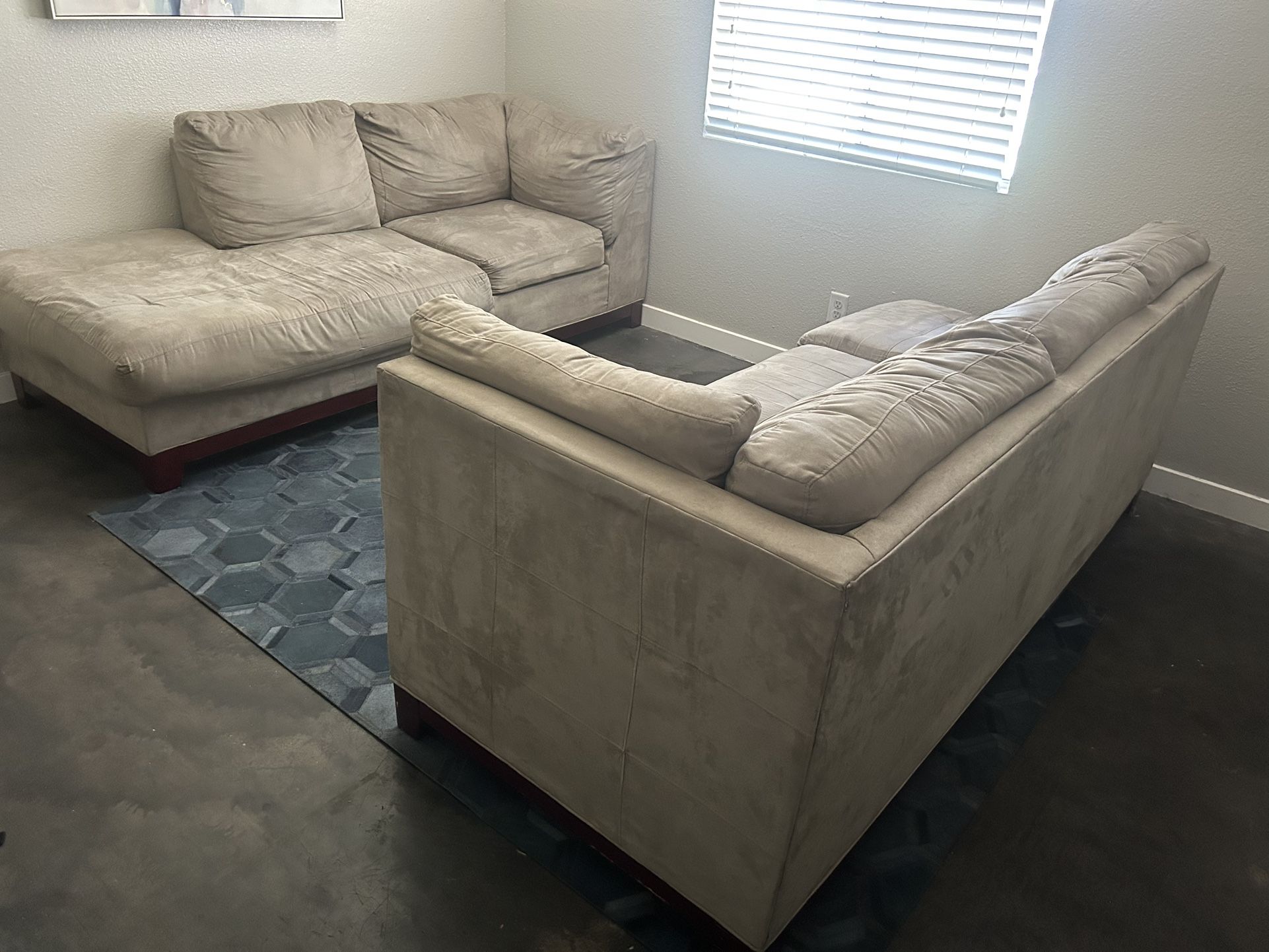 Camel Tan Sectional Couch