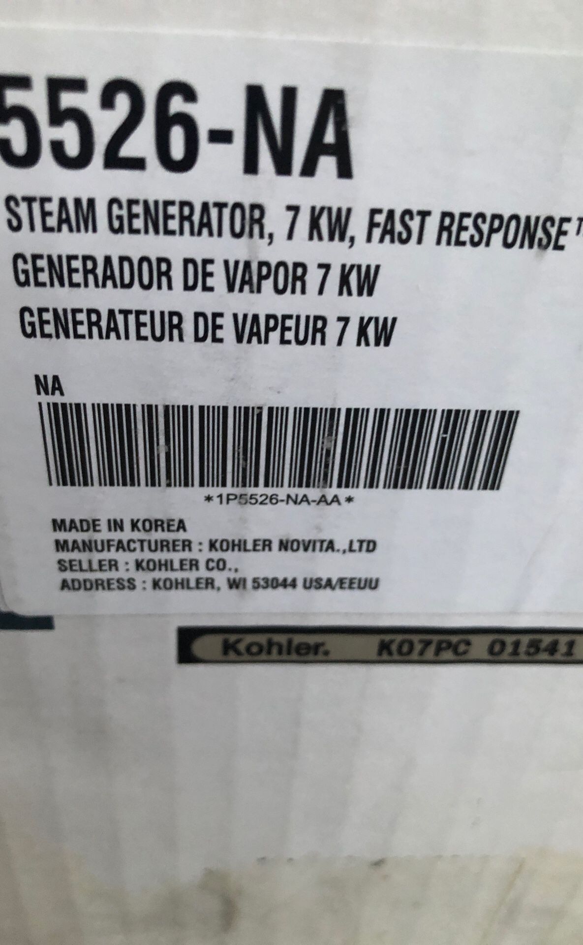 Koehler steam generator 7KW