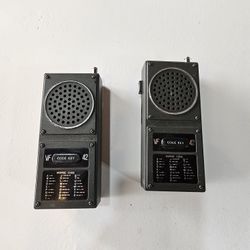 Vtg Walkie Talkie Set w/ Morse Code 4 Transistor Vanity Fair VF42 Original Box
