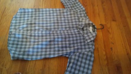 Plaid short sleeves shirt