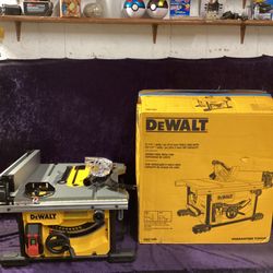 🧰🛠DEWALT 15 Amp Corded 8-1/4” Compact Portable Jobsite Tablesaw-LIKE NEW!(No Stand)-$265!🧰🛠