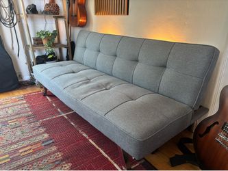 grey futon sofa 🛋️  — $60 OBO