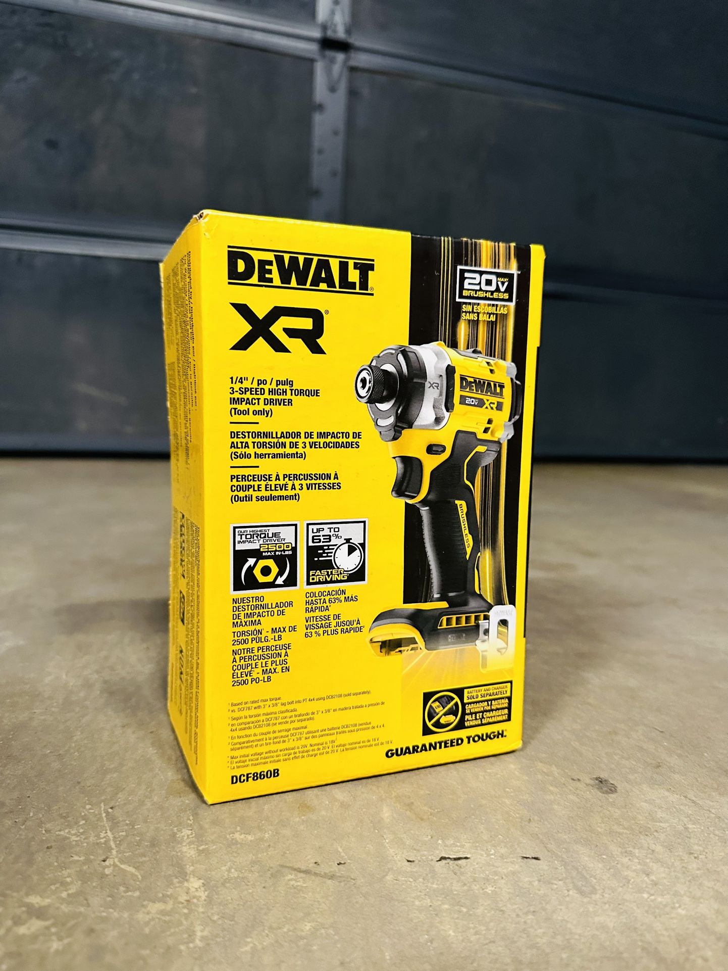 DeWalt XR 20v 1/4” 3-Speed High torque Impact Driver (Tool Only)