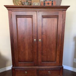 All Wood Ethan Allen Armoire- Like New