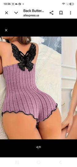 Butterfly Back Ribbed Knit Bodysuit