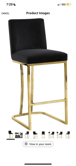 Black bar stool