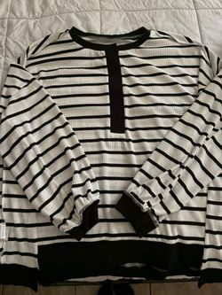 Stripped oversized long sleeve