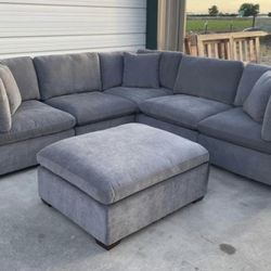 6 PIECE MODULAR SECTIONAL WITH OTTOMAN 