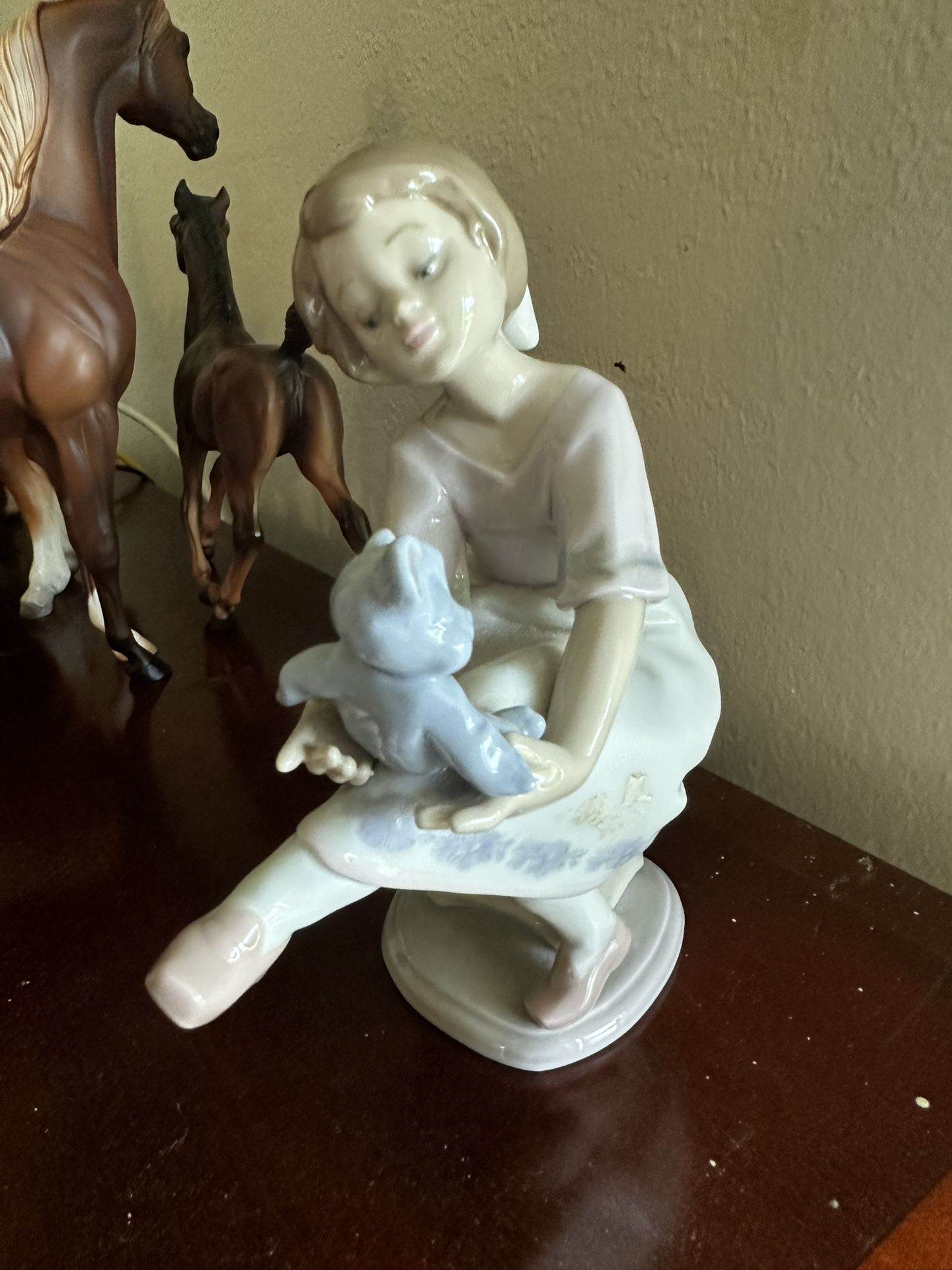 Lladro Girl With Bear