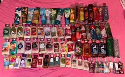 Over 70 piece bath and body works collection!