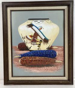  Jackie Black, Native American Still Life, Gouache